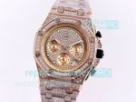 Audemars Piguet Rose Gold Iced Out Replica Royal Oak Diamond Watch 42MM